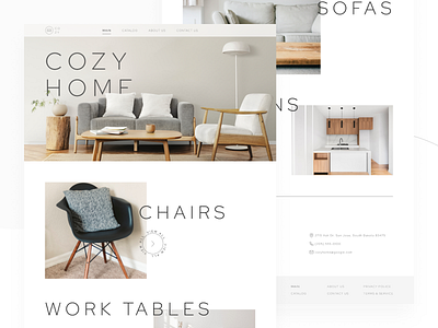 Website concept for a furniture store