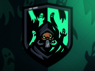 Ghost Mascot Logo "Hollow Green" Version