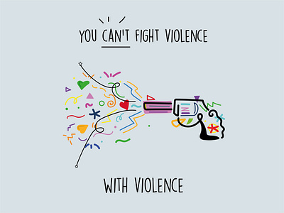 No to violence. 02 design icon illustration peaceful violence