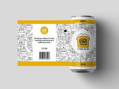 Crumbs brewing beer beer branding brewing can design flat icon illustration pattern