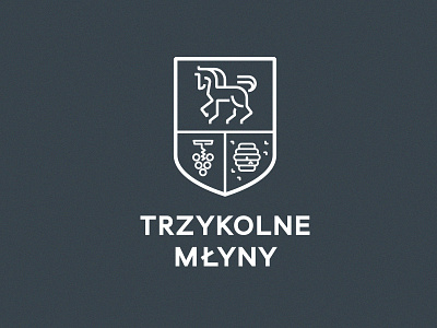 Trzykolne Młyny - logo bee horse logo wine