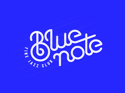 Blue Note Jazz Club club grid logo jazz logo logogrid music typography