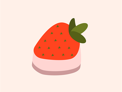 Strawberry illustration logotype vector
