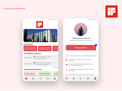 Islas Filipinas University app design ui ux