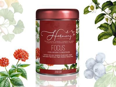 Harmony tea - can packaging branding canpackaging design empaque illustration logo package package design package mockup packagedesign photoshop