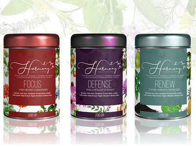 Harmony tea - can packaging branding canpackaging design empaque package design package mockup packagedesign photoshop