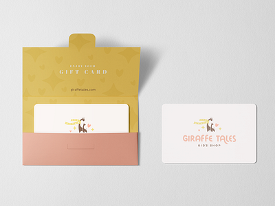 Giraffe Tales Gift Card branding design illustration logo vector