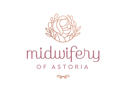 Midwifery of Astoria branding design icon illustration logo minimal vector