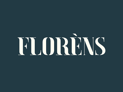 Logotype Florèns brand branding corporative customtype fashion identity letter logo logo design logotype mark type typography