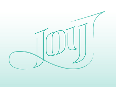 Joy calligraphy customtype lettering line art linework type typography typography art