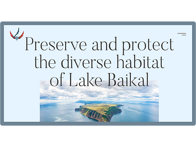 "Save Lake Baikal" design inteface interaction design lake baikal logo product design ui ui ux ux web