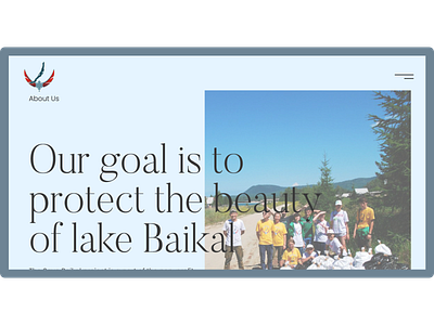 "Save Lake Baikal" design illustration inteface ui ui ux ux web website