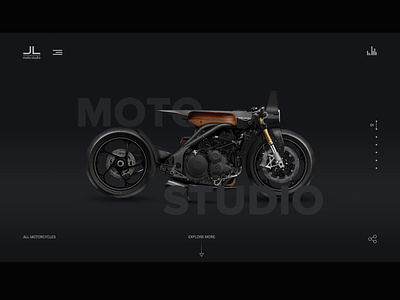 Moto Studio custom custom bike deus inteface moto motorbike motorcycle ui ui ux ux web website website banner