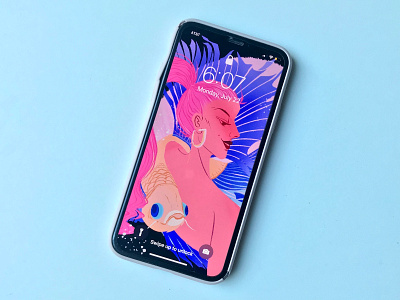 【phone screen】someone's flying a fish over the dark night. artwork color design digitalart fashion fashion illustration illustration illustrator mobile work