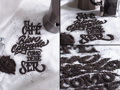 El café bien cargado como debe ser coffee coffee bean creative design creativity design foodlettering goodtype graphic design hand lettering handmadetype lettering mandmade script lettering texture