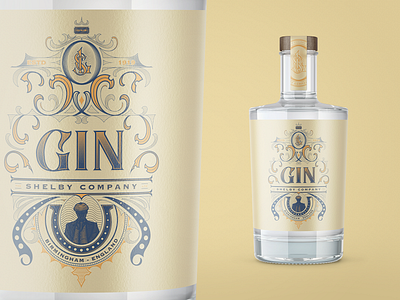 GIN label design - Peaky Blinders fan art