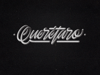Querétaro - Lettering 3d lettering brush ps hand lettering illustrator lettering monoline monoline font texture vector