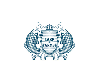 Carp In Arms carp emblem fish fishing igtv logo rugged vintage youtube channel