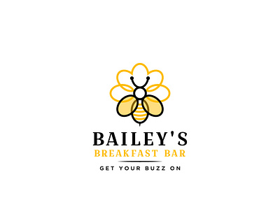 Bailey s Breakfast Bar bee breakfast flower logo restaurant