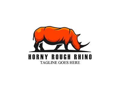 Rough Rhino Rrhino adobe illustrator animal branding coreldraw design illustration logo rhino sport sports logo vector