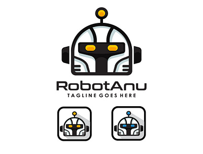 RobotAnu adobe illustrator branding coreldraw cutelogo design illustration logo mecha robot simple logo vector