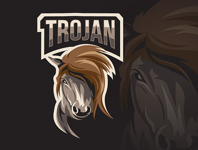 Trojan adobe illustrator branding cool coreldraw design horse horse logo horses illustration knight logo portrait vector