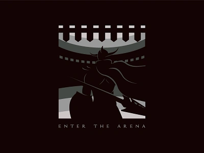 Enter the Arena adobe illustrator colosseum coreldraw design fish gladiator graphic design illustration knight logo ui ux vector