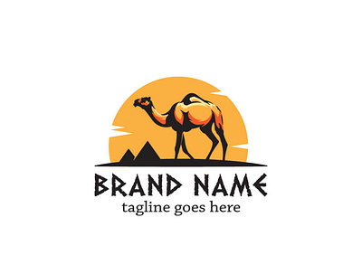 Camel Logo adobe illustrator arab branding camel cartoon coreldraw design dessert illustration logo orange pyramid ramadan ramadan kareem ramadhan vector