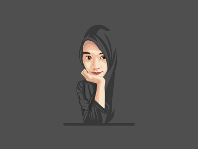Hijab Girl adobe illustrator coreldraw design hijab illustration indonesia indonesian islam logo muslimah vector