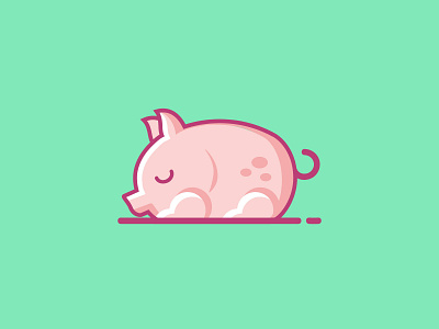 PIG adobe illustrator branding cartoon character coreldraw cute design flatdesign hog illustration logo pig porg vector