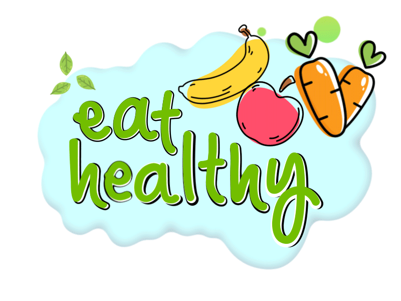 Sticker GIFs "Eat healthy" animation eat healthy gif lettering liquid logo lettering animation motion graphics sticker