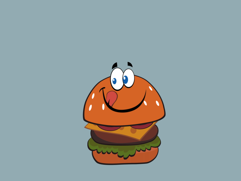 Hamburger stickers animation