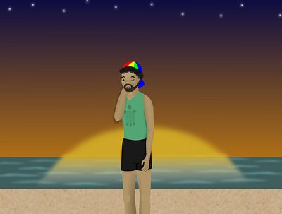 Bo on the Beach animation character characterdesign design graphic design illustration illustrator scenery vector