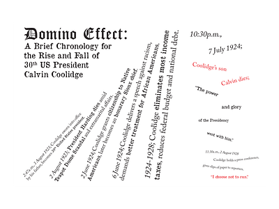 Calvin Coolidge Poster design history illustrator infographic information design lettering poster poster art poster design president timeline type typography vector