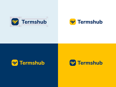 TermsHub logo compliance document generator illustration legal logo yellow