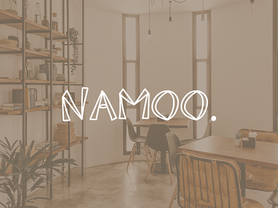 Logo for furniture app, called NAMOO animation branding design icon logo typography ui