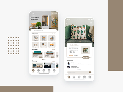 Furniture App UI Design animation app branding design logo ui ux web website