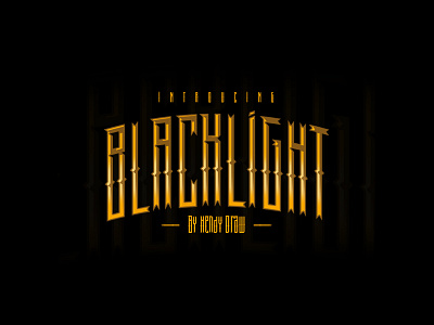 HD Black Light Font Hendy Draw