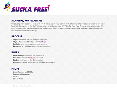 Sucka Free Homepage layout webdesign