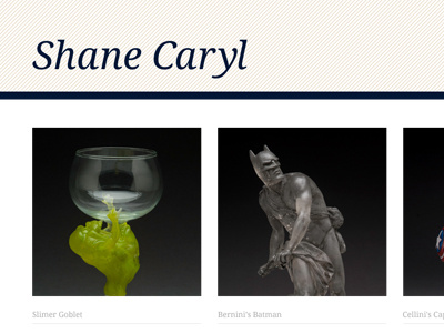 Shane's Portfolio Site art glass minimalism webdesign