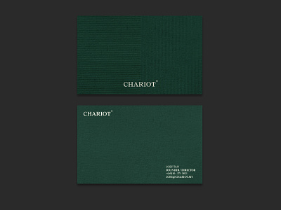 Chariot Business Cards brand brand direction branding branding and identity business cards business cards design business strategy copywriting creative strategy design ui visual identity