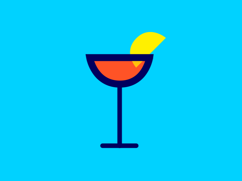 Drink animation cocktail