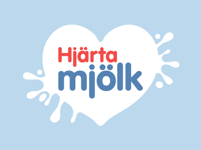 Hjärta Mjölk animation heart logo