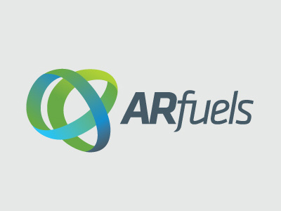 ARfuels blue brand green icon identity logo shape symbol type