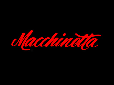 Macchinetta brand branding cafe coffee hand identity lettering logo painted type typography