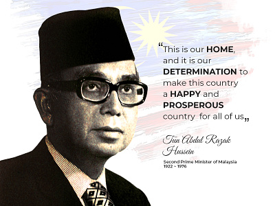 Tun Abdul Razak design illustration photoshop quote design