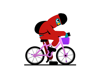 Stolen Bike bike character illustration red road vector