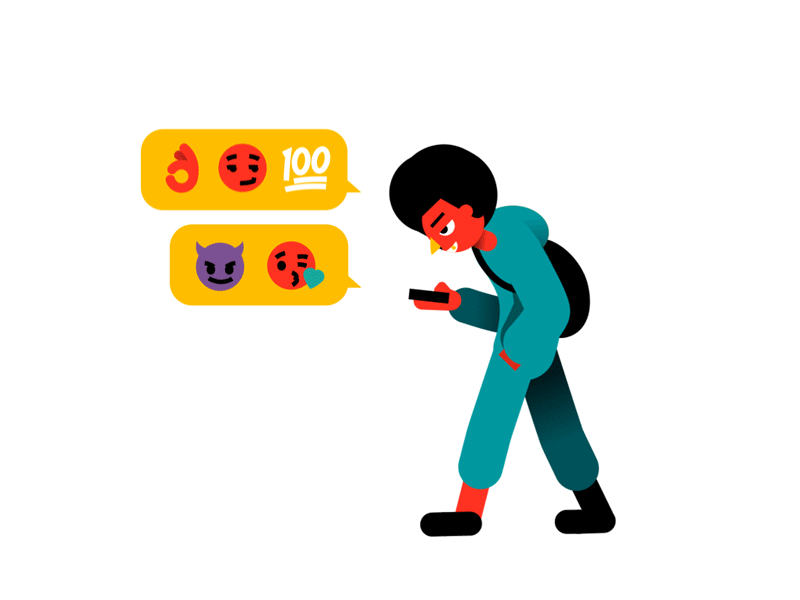 Boy animation character design emoji gif illustration loop vector walk cycle