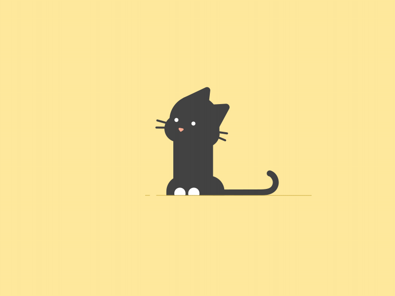 A cat animation cat tail