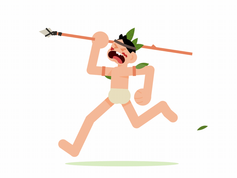 Lifeguard, tribesman, window cleaner builder tribesman lifeguard run cycle run walk cycle after effects loop vector character illustration animation